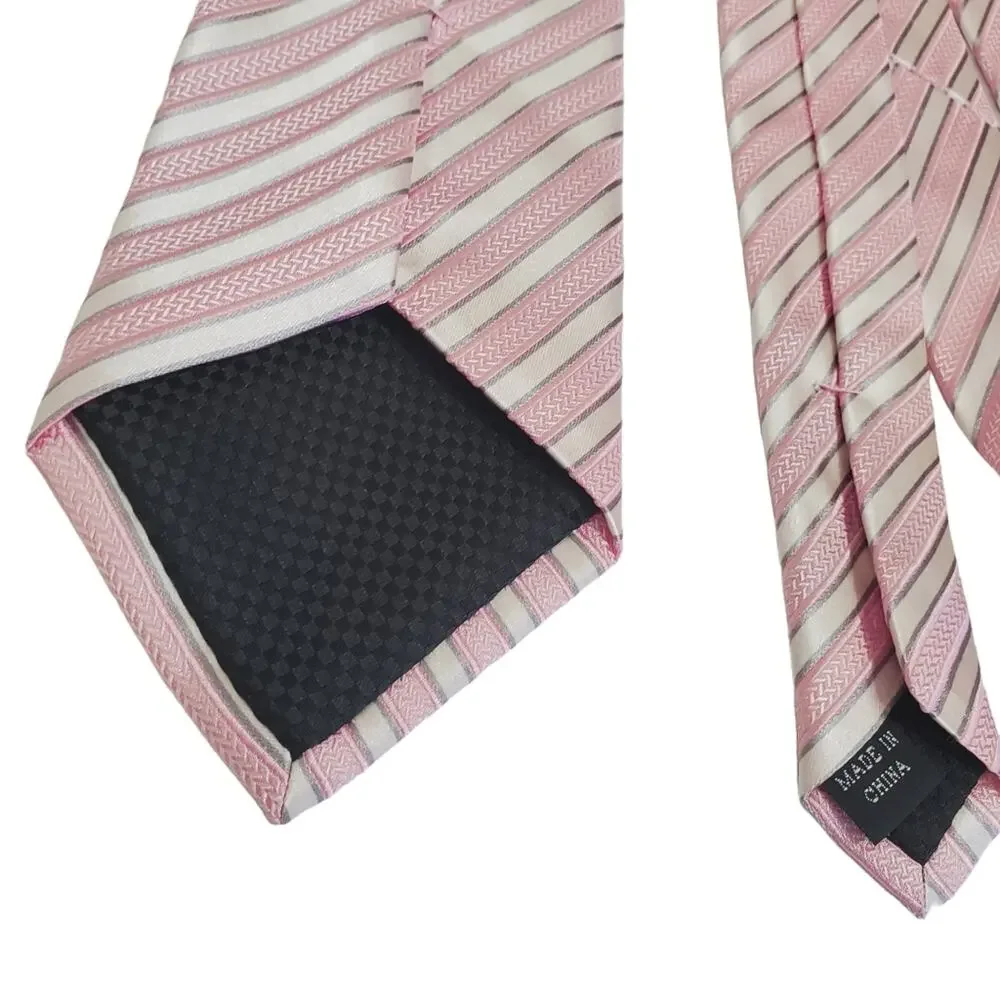 Sean John | 100% Silk Pink Stripe Tie